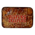 Carolines Treasures Jeepers Creepers With Bat & Spider Web Halloween Dish Drying Mat SB3018DDM